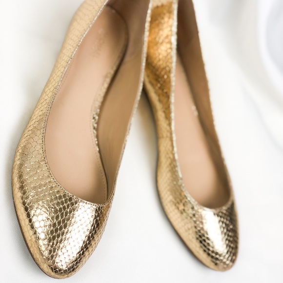 Michael Kors Gold Ballet Flats - Picture 3 of 3